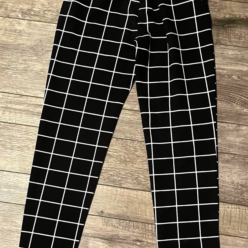 Shein  Black and white grid pants